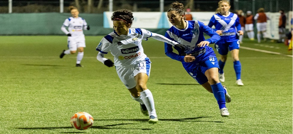 Calcio serie B femminile, altro ko per il Trento che perde a Brescia